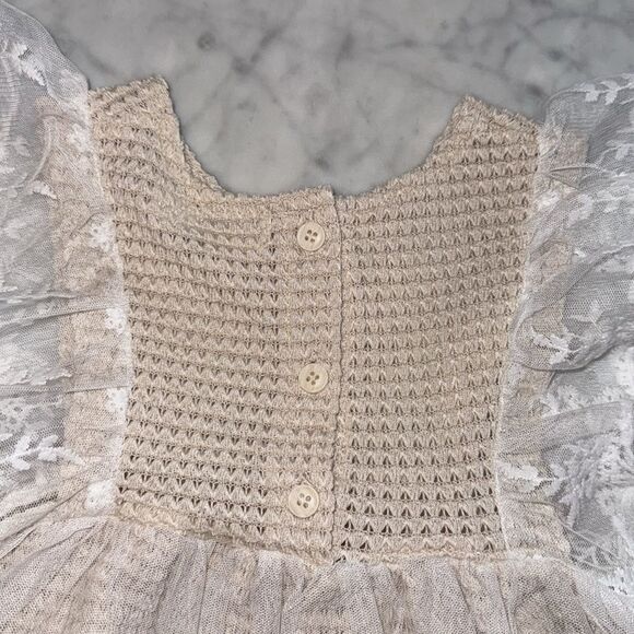 NWOT SWEET GABBY NUDE BODYSUIT DRESS 18/24M - Picture 3 of 6